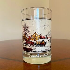 Currier & Ives Vintage Winter Series Glasses